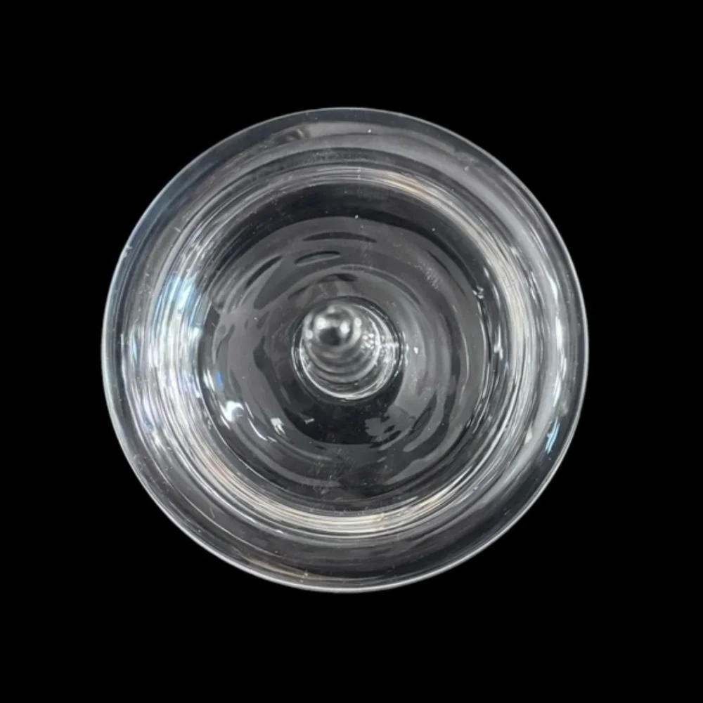VINTAGE Lead Crystal Blown Glass Ring Holder